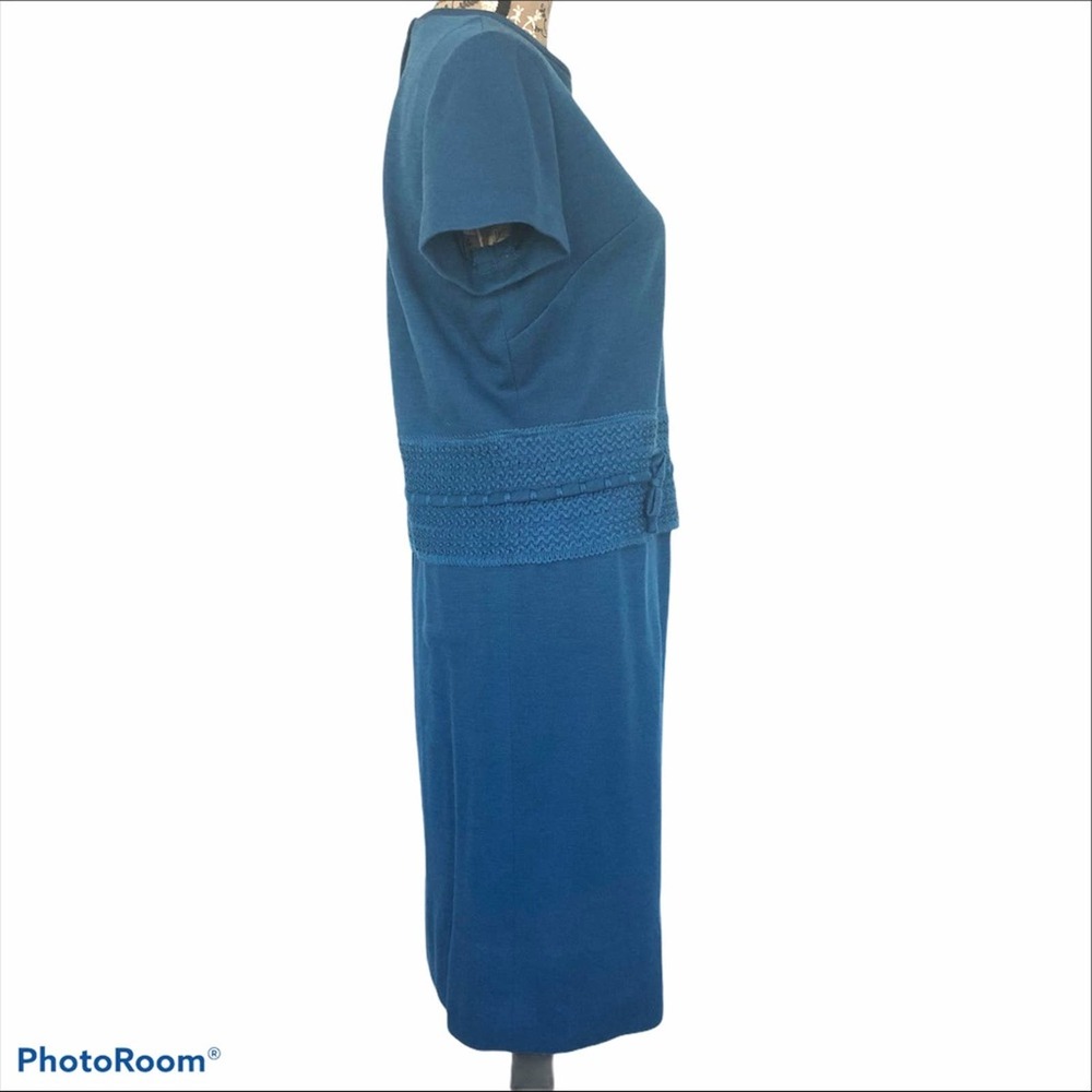 Vintage Henry Rosenfeld Skirt & Top Sweater Knit 50's Outfit Matching Set Blue - Picture 6 of 16